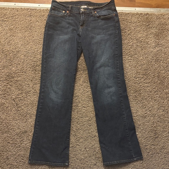 Lucky Brand Dungarees Woman8/29 Dark Blue Flare Jeans Vintage Like New Condition - Picture 1 of 11